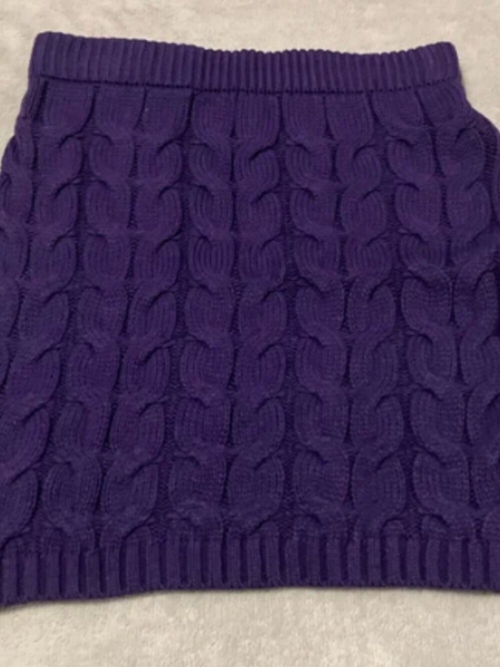 Purple Fried Dough Twists knitting skirt